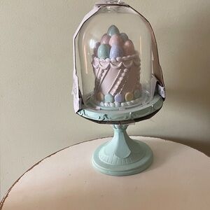 Easter Pastel Decorative Cake with Glass Dome